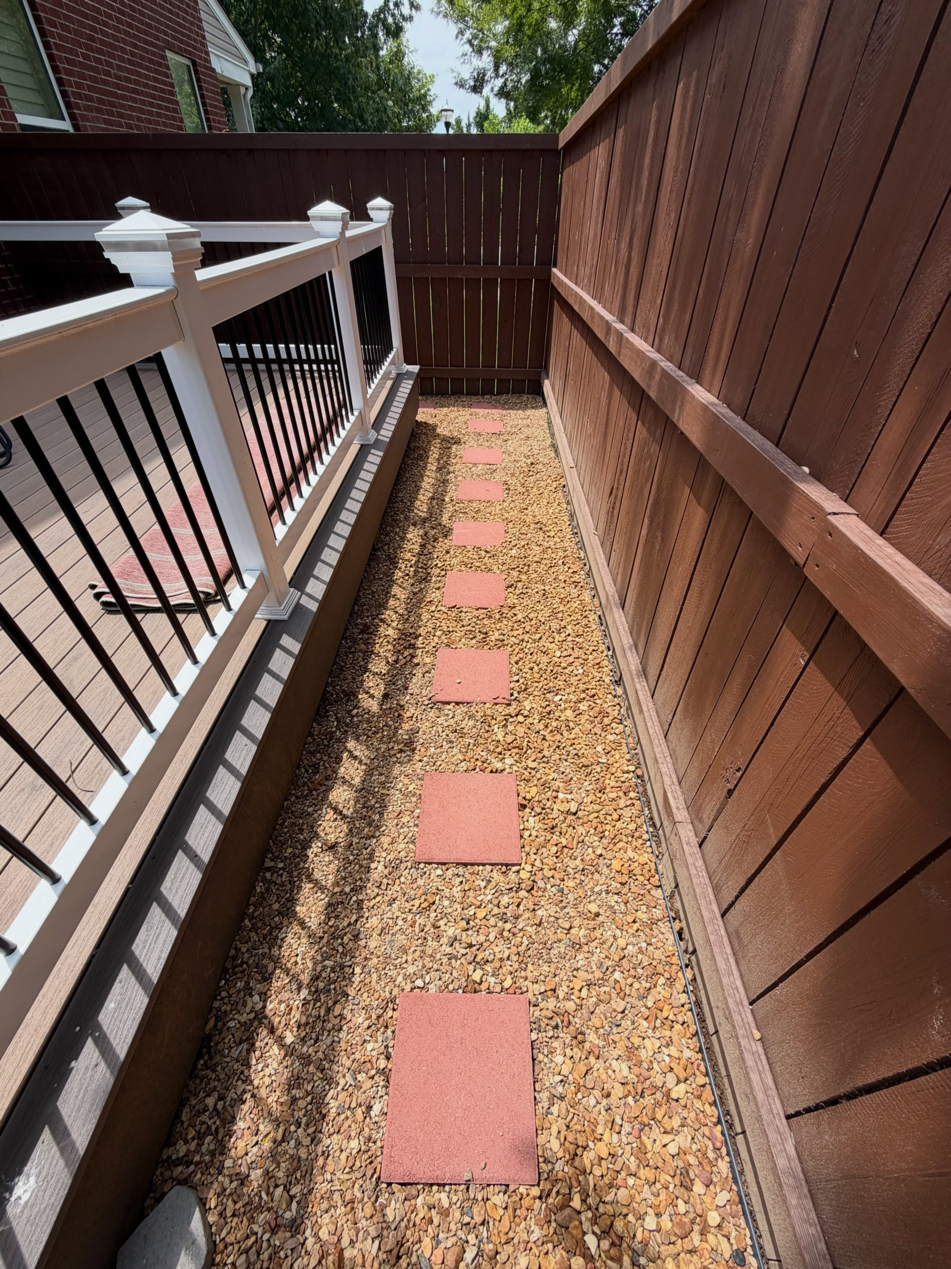 Completed stepper paver walkway by Miller's Construction